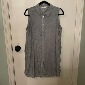 Cleo Black and White Striped Mini Dress